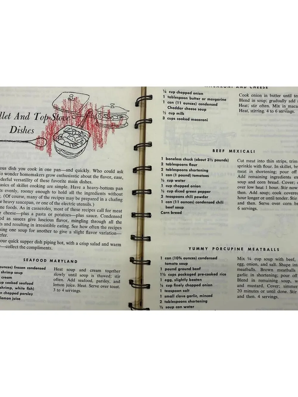 Vintage Campbell's Soup Cookbook: 1960s Recipe Book, Red Kitchen Decor